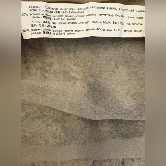 Zara basic dress size M fine pleated chiffon flare sleeve mini - Picture 11 of 12